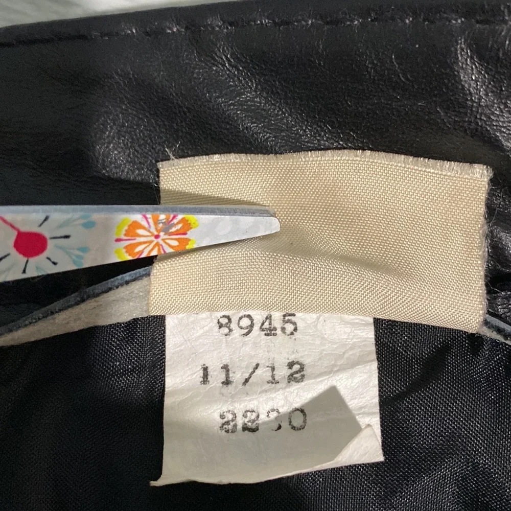 Eureca Vintage Black Leather Skirt High Waist Midi Pencil Skirt Size S/M - Picture 7 of 14